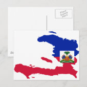 Haïti vlag Kaart HT (Voorkant / Achterkant)