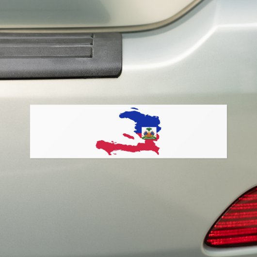 Haïti vlag Kaart HT Bumpersticker (Op auto)
