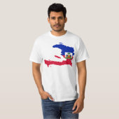 Haïti vlag Kaart HT T-shirt (Voorkant volledig)
