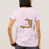 Haiti Vlag + Kaart + Tekst T-shirt (Achterkant)