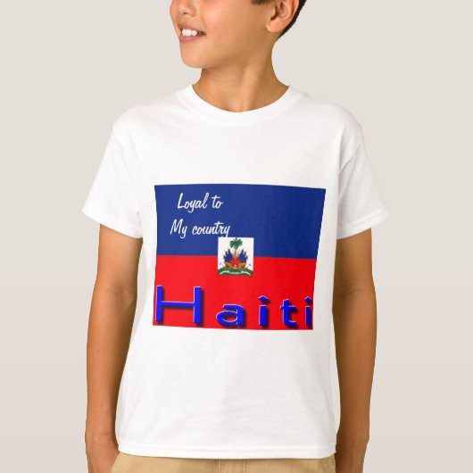 Haïti vlag kinder T-shirts (Voorkant)