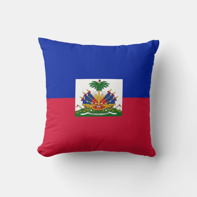 Haiti Vlag Kussen (Voorkant)