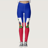 Haiti Vlag Leggings (Voorkant)