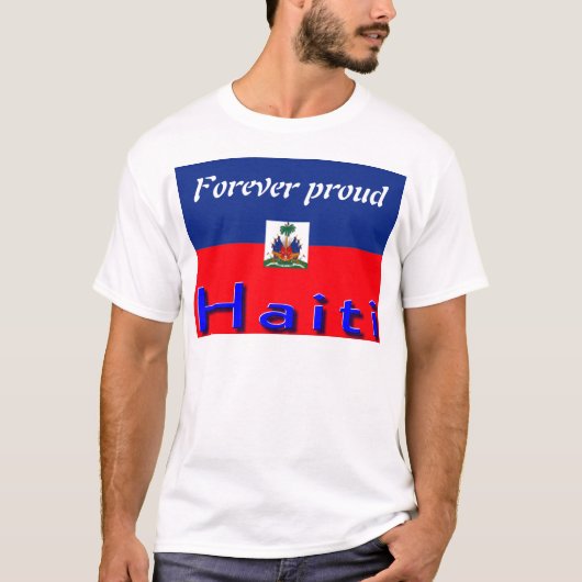 Haïti vlag mannen T-shirt (Voorkant)