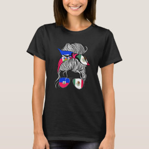 Haïti vlag Mexico Groene vrouw meisje land T-shirt