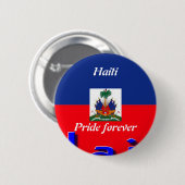 Haïti vlag pin terug knoppen ronde button 5,7 cm (Voorkant /achterkant)