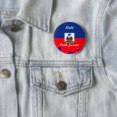 Haïti vlag pin terug knoppen ronde button 5,7 cm (In situ)