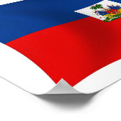 Haïti Vlag Poster Print (Hoek)