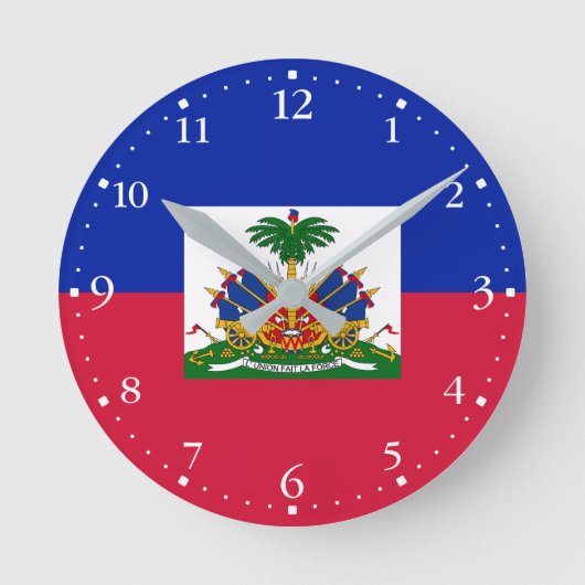 Haiti Vlag Ronde Klok (Voorkant)
