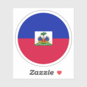 Haïti Vlag Ronde Sticker (Vel)