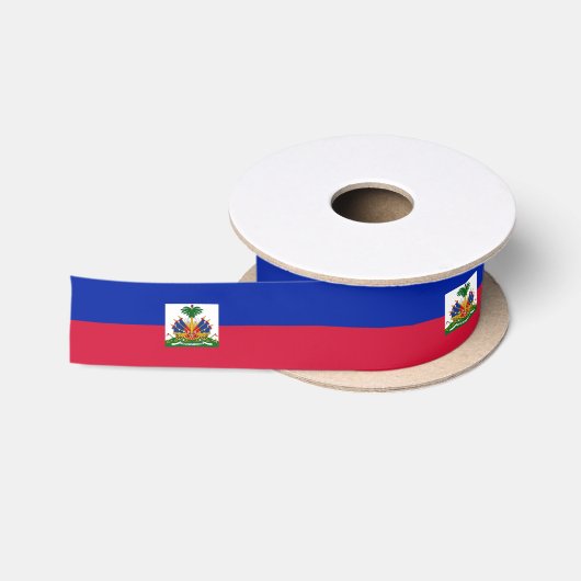 Haiti Vlag Satijnen Lint (Spoel)