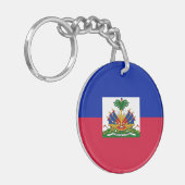 Haiti Vlag Sleutelhanger (Voorkant Links)