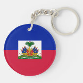 Haiti Vlag Sleutelhanger (Achterkant)