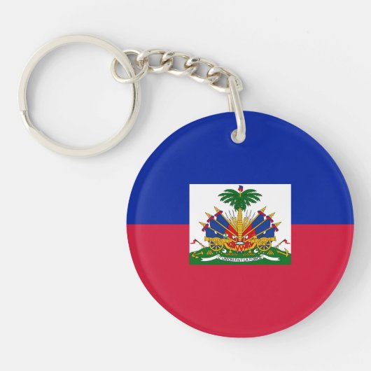 Haiti Vlag Sleutelhanger (Voorkant)