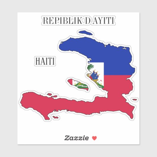 Haïti-vlag Sticker (Vel)
