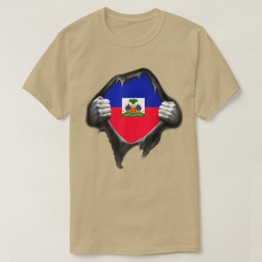 Haiti Vlag T  T-shirt (Design voorkant)