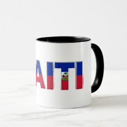 Haiti Vlag Tekst | Caribische Trots Design Mok