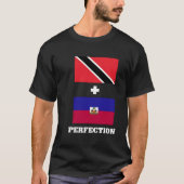 Haïti vlag Trinidad en Tobago perfectie T-shirt (Voorkant)