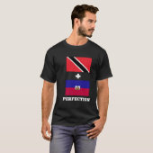Haïti vlag Trinidad en Tobago perfectie T-shirt (Voorkant volledig)