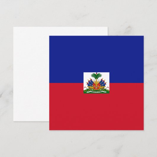 Haïti Vlag Uitnodiging (Voorkant / Achterkant)