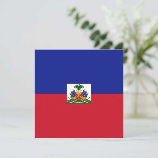 Haïti Vlag Uitnodiging (Staand voorkant)