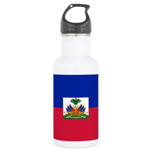 Haiti Vlag Waterfles (Voorkant)