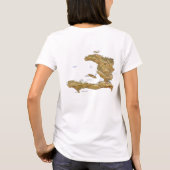 Haïti vlag x kaart T-Shirt (Achterkant)