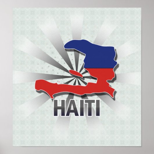 Haïti - Vlaggenkaart 2.0 Poster (Voorkant)