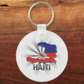 Haïti - Vlaggenkaart 2.0 Sleutelhanger (Voorkant)