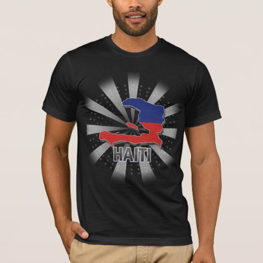 Haïti - Vlaggenkaart 2.0 T-shirt (Voorkant)