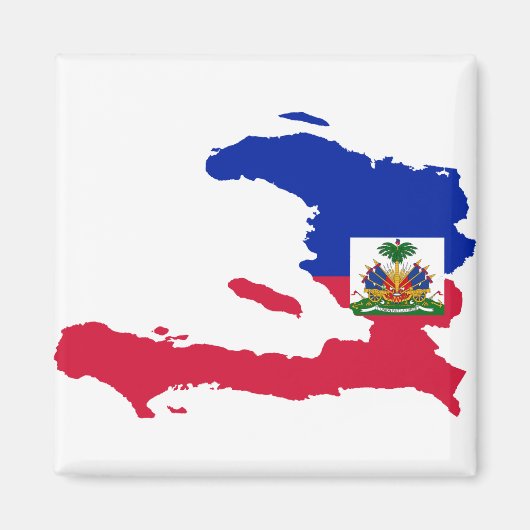 Haïti Vlaggenkaart HT Magneet (Voorkant)