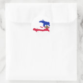 Haïti Vlaggenkaart HT Ronde Sticker (Tas)