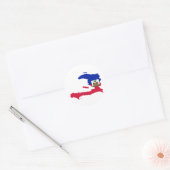 Haïti Vlaggenkaart HT Ronde Sticker (Envelop)