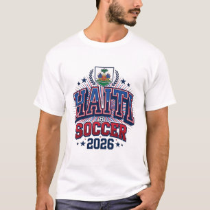 Haiti Voetbal 2026 Voetbal Vet Land Typografie C T-shirt
