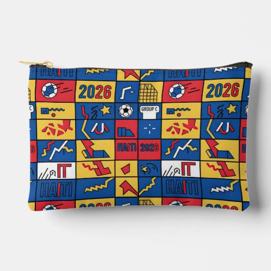 Haïti Voetbal Patroon Ritszak Etui (Voorkant)