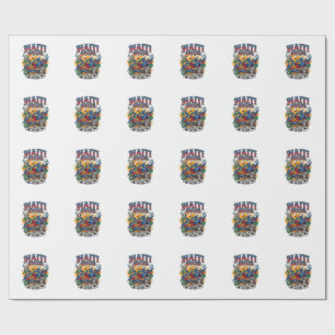 Haïti Voetbal Skelet Aanvaller Landen Poster Stijl Cadeaupapier