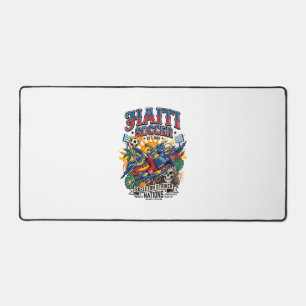 Haïti Voetbal Skelet Aanvaller Naties Poster Stijl Bureaumat