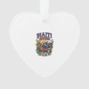 Haïti Voetbal Skelet Aanvaller Naties Poster Stijl Ornament