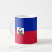Haïti Wapen Vlag Keramische Mok (Voorkant links)
