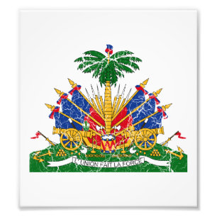 Haïti - wapenschild foto afdruk