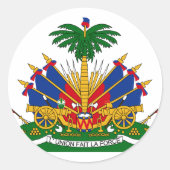 Haïti - wapenschild ronde sticker (Voorkant)