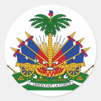Haïti - wapenschild ronde sticker