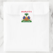 Haïti - wapenschild vierkante sticker (Tas)