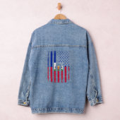 Haïtiaans-Amerikaanse vlag Haïtiaanse roet Haïti A Denim Jacket (Hangar)