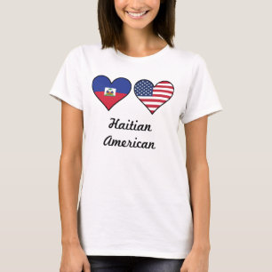 Haïtiaans-Amerikaanse vlag T-shirt