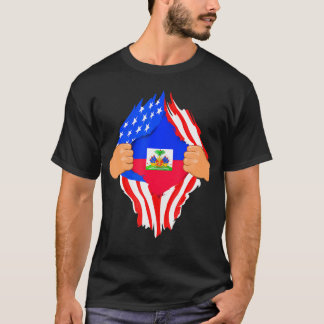 Haïtiaans bloed in mij Haïtiaanse vlag T-shirt