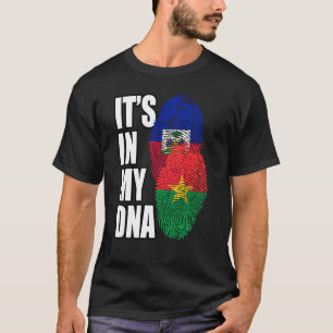 Haïtiaans en Burkinabé Mix Dna-vlagerfgoed T-shirt