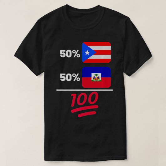 Haïtiaans en Puerto Ricaans premium voor het behou T-shirt (Design voorkant)