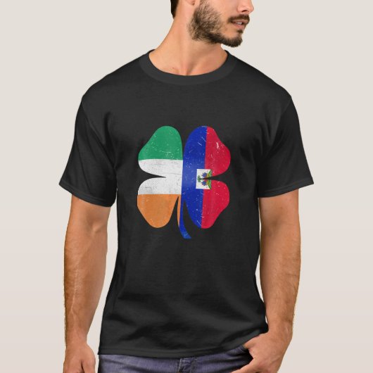 Haïtiaans Iers Shamrock Haiti Ierland St. Patrick' T-shirt (Voorkant)