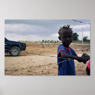 Haïtiaans meisje in de Dominicaanse Republiek Poster